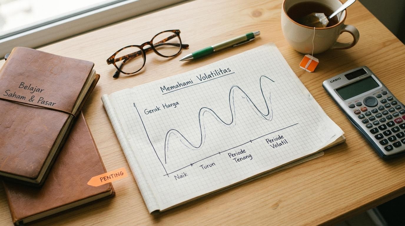 Sketsa kurva gelombang di kertas grafik